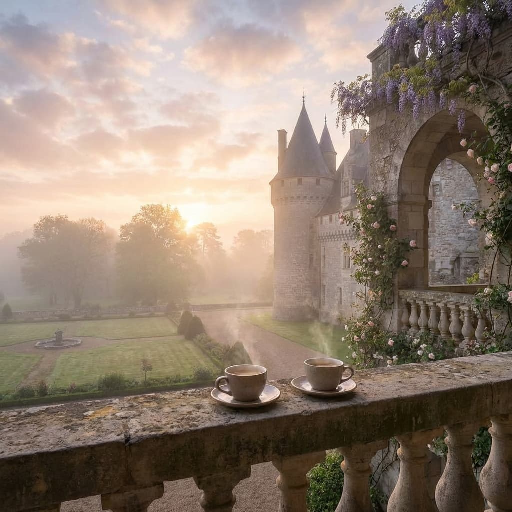 Morning coffee on the terrace