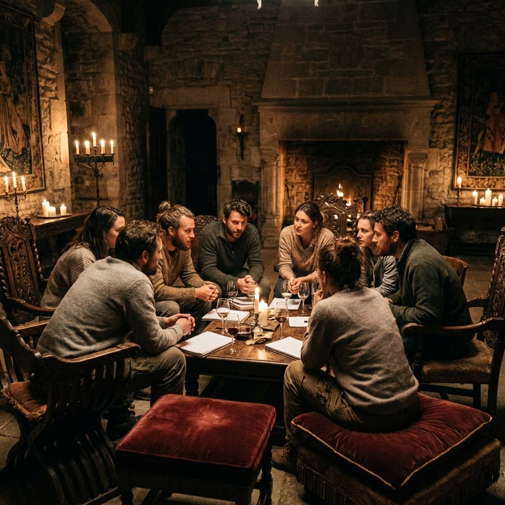 Late night workshop in the castle