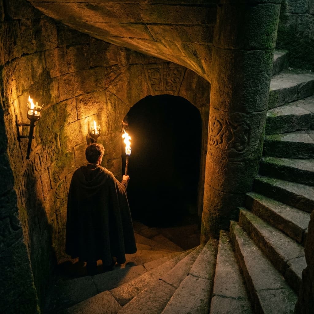 The descent into the vault